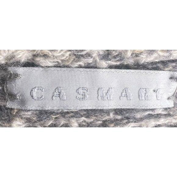 Casmari Cashmere Grey & White Open Front Long Cardigan Size 2 (Medium) - Picture 6 of 7